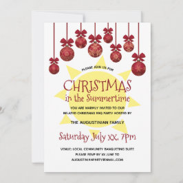 Kerst in de zomer BBQ Party Kaart