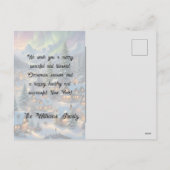 Kerst in een bergdorp, poollicht feestdagenkaart (Achterkant)