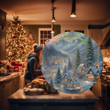 Kerst in een bergdorp, poollicht