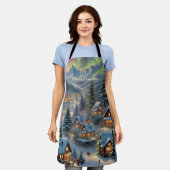 Kerst in een bergdorp, poollicht schort (Gedragen)