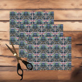 Kerst in een bergdorp, poollicht tissuepapier