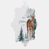 Kerst in een koud bos ornament kaart (Rechts)