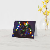 Kerst in een kristallen bol gevouwen kerst Kaart (Gele Bloem)