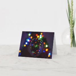 Kerst in een kristallen bol gevouwen kerst Kaart