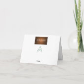 Kerst in een kristallen bol gevouwen kerst Kaart (Achterkant)