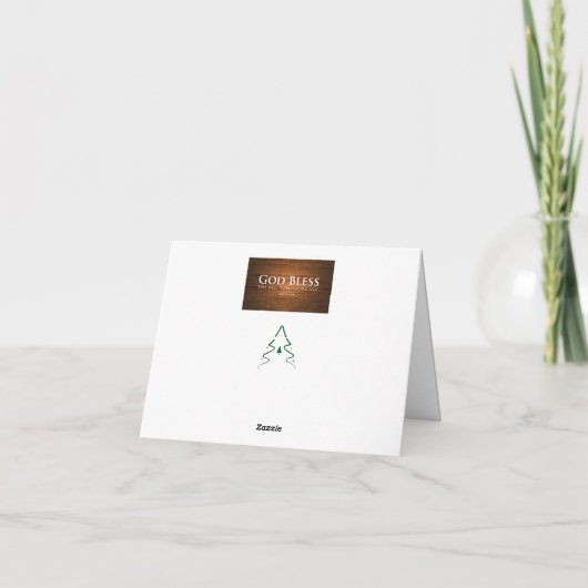 Kerst in een kristallen bol gevouwen kerst Kaart (Achterkant)