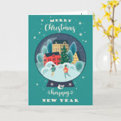 Kerst in een Wereldbol Kaart (Gele Bloem)