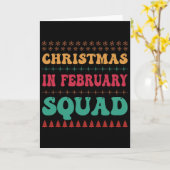 Kerst in februari Squad Familie Groep Matching Kaart (Gele Bloem)