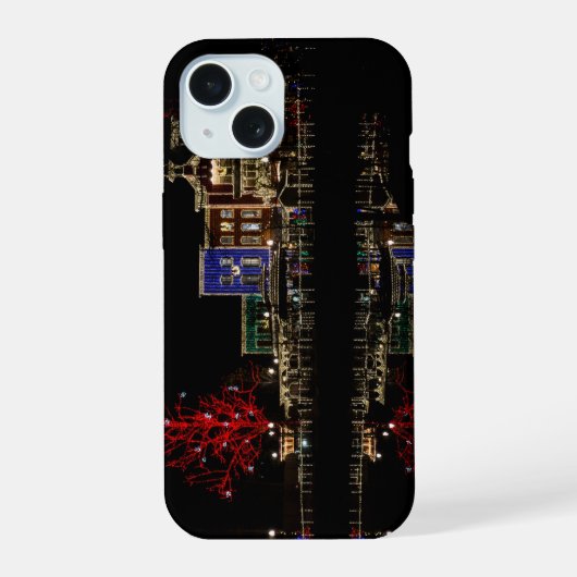 Kerst in Firemans Landing iPhone 15 Case (Achterkant)
