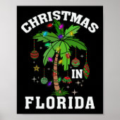 Kerst in Florida dek de palmboom kerstwinter Poster (Voorkant)