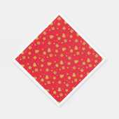 Kerst in goud en rood servet (Hoek)