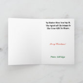 Kerst in grafisch fonetisch alfabet Kaart (Binnen)