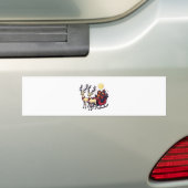 Kerst in Halloween rendier pompoen Cadeaus Bumpersticker (Op auto)