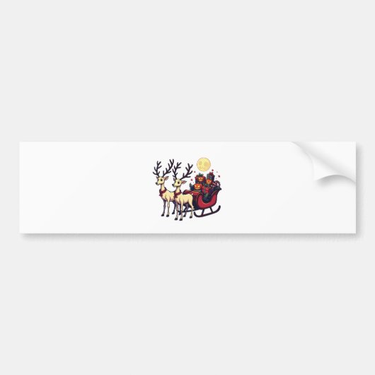 Kerst in Halloween rendier pompoen Cadeaus Bumpersticker (Voorkant)