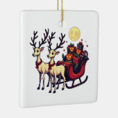 Kerst in Halloween rendier pompoen Cadeaus Keramisch Ornament (Rechts)