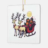 Kerst in Halloween rendier pompoen Cadeaus Keramisch Ornament (Links)