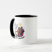 Kerst in Halloween rendier pompoen Cadeaus Mok (Voorkant links)