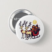 Kerst in Halloween rendier pompoen Cadeaus Ronde Button 5,7 Cm (Voorkant /achterkant)
