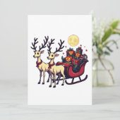 Kerst in Halloween rendier pompoen Cadeaus Save The Date (Staand voorkant)