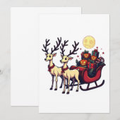 Kerst in Halloween rendier pompoen Cadeaus Save The Date (Voorkant / Achterkant)