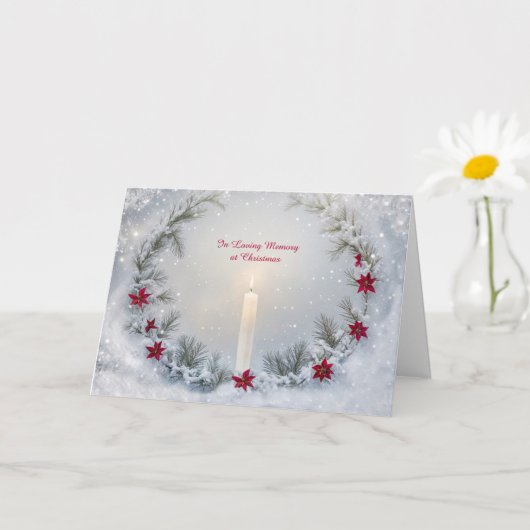 Kerst in herinnering met Memorial Candle Kaart (Kleine Plant)