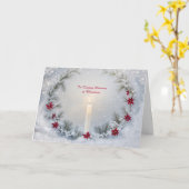 Kerst in herinnering met Memorial Candle Kaart (Gele Bloem)