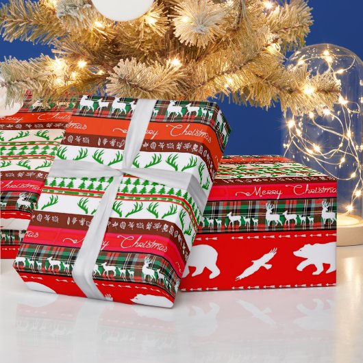 Kerst in het bos cadeaupapier (Feestdagen)