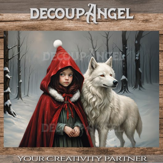 Kerst in het Bos - Decoupage - Tissuepapier