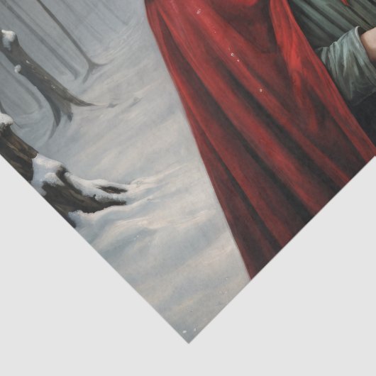 Kerst in het Bos - Decoupage - Tissuepapier (Detail)