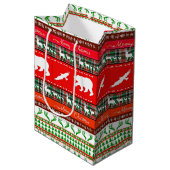 Kerst in het bos medium cadeauzakje (Voorkant Gekanteld)