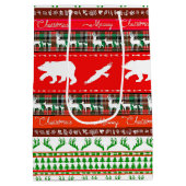 Kerst in het bos medium cadeauzakje (Achterkant)