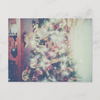 Kerst in het Cedar Log Cabin Briefkaart