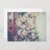 Kerst in het Cedar Log Cabin Briefkaart (Voorkant / Achterkant)