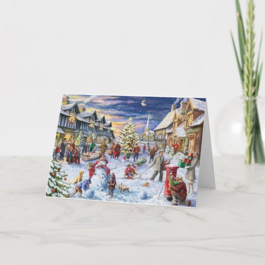 Kerst in het dorp kaart (Voorkant)