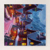 Kerst in het dorp legpuzzel (Horizontaal)