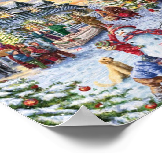 kerst in het dorp poster (Hoek)