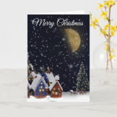 Kerst in het dorp van Sinterklaas Kaart (Gele Bloem)