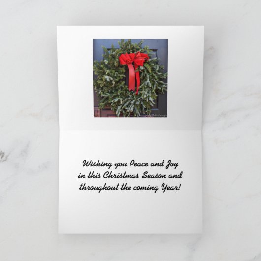 Kerst in het historische St. Charles Feestdagen Kaart (Binnen)