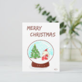 Kerst in het kristallen bal feestdagenkaart (Staand voorkant)