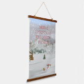 Kerst in het landelijk gebied hangend wandkleed (Gebogen)