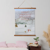 Kerst in het landelijk gebied hangend wandkleed (Slaapkamer)