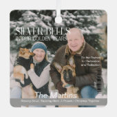 Kerst in het Retirement Magazine Hoesje Metalen Ornament (Voorkant)