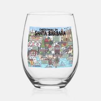 Kerst in het Santa Barbara glas