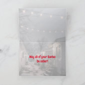 Kerst in het Trailer Park wenskaart Bedankkaart (Binnen)