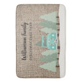  kerst in het vuurhuis - Familienaam Holiday Badmat (Voorkant Verticaal)