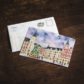 Kerst in het Waterverf Briefkaart van Madrid