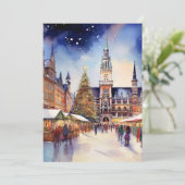 Kerst in het Waterverf Briefkaart van München (Staand voorkant)