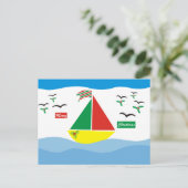 Kerst in het Zee Feestdagenkaart (Staand voorkant)