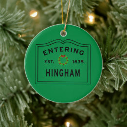 Kerst in Hingham Massachusetts Keramisch Ornament
