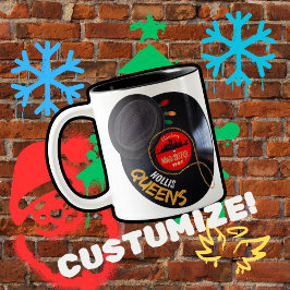 Kerst in Hollis Queens Tweekleurige Koffiemok